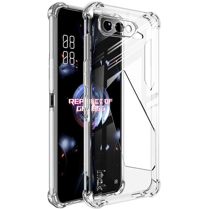 IMAK Well-Protected Flexible TPU Case with High Transparency Screen Protector for Asus ROG Phone 5/5 Pro/5 Ultimate - Transparent - 1