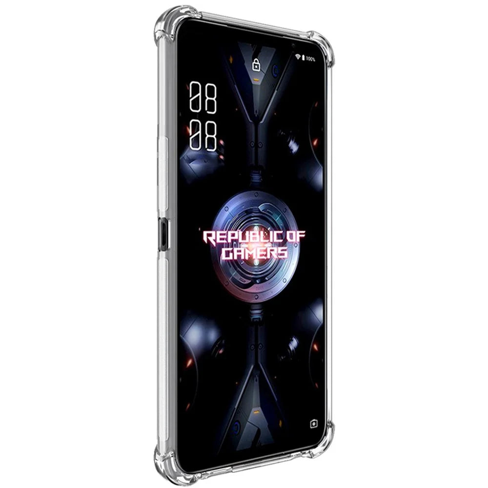 IMAK Well-Protected Flexible TPU Case with High Transparency Screen Protector for Asus ROG Phone 5/5 Pro/5 Ultimate - Transparent - 7