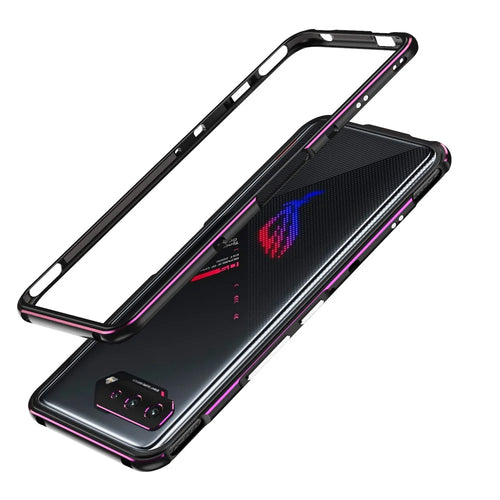 Metal Frame Protective Phone Cover for Asus ROG Phone 5 - Black/Purple - 1
