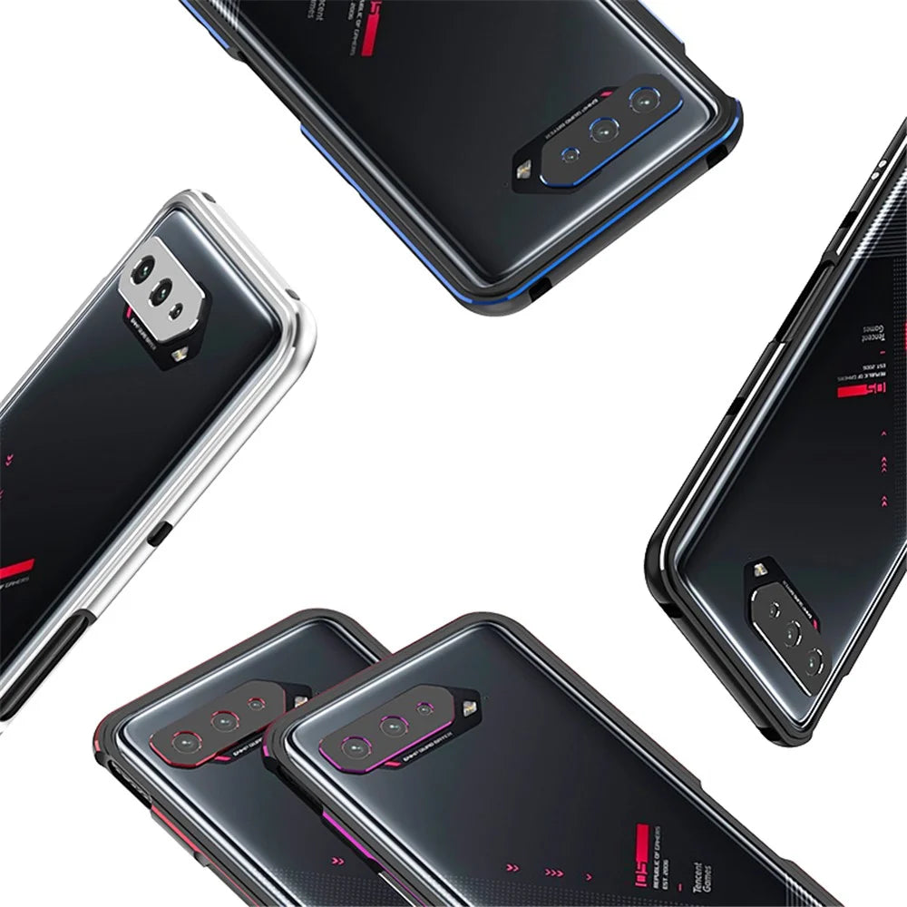 Metal Frame Protective Phone Cover for Asus ROG Phone 5 - Black/Purple - 3