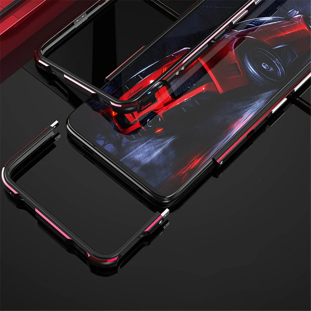Metal Frame Protective Phone Cover for Asus ROG Phone 5 - Black/Purple - 4
