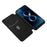 Carbon Fiber Texture Auto-absorbed Leather Cell Phone Case Shell with Card Holder for Asus Zenfone 8 - Black - 7