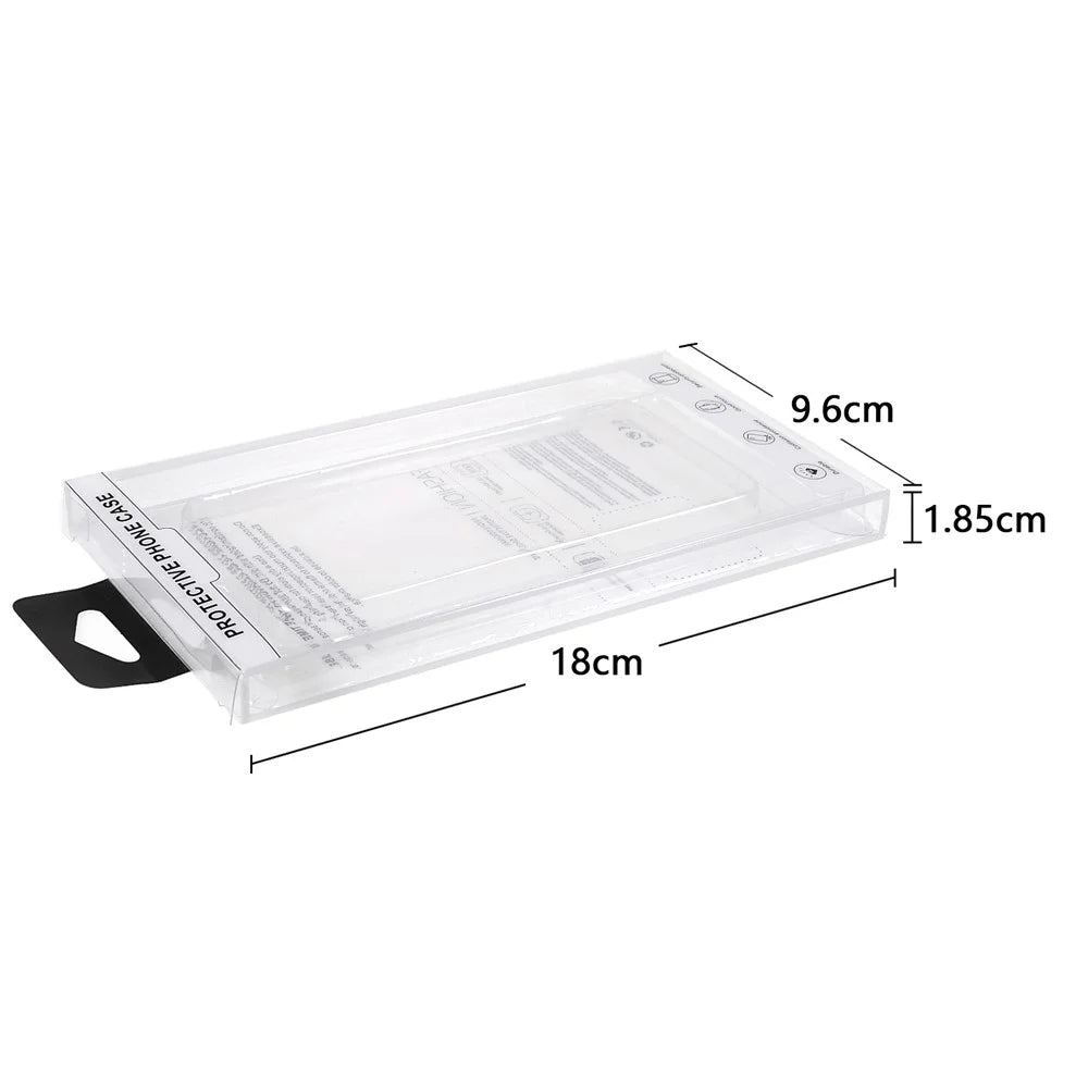 20pcs/Set PET Leather Phone Case Packaging Boxes for Mobile Phone Under 6.7 inch, Size: 18x9.6x1.85cm - 2