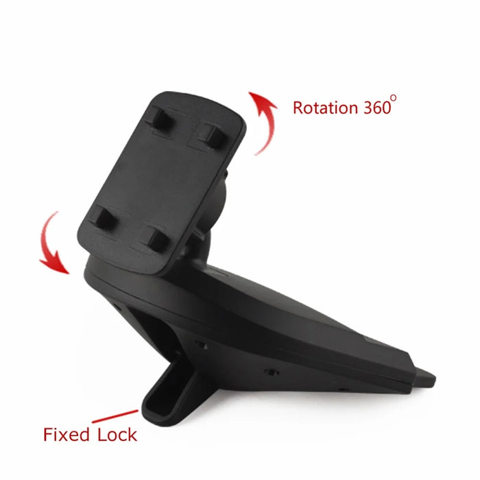 360 Rotary CD Slot Car Mount Holder for iPhone Samsung Sony etc Width: 70-92mm - 3