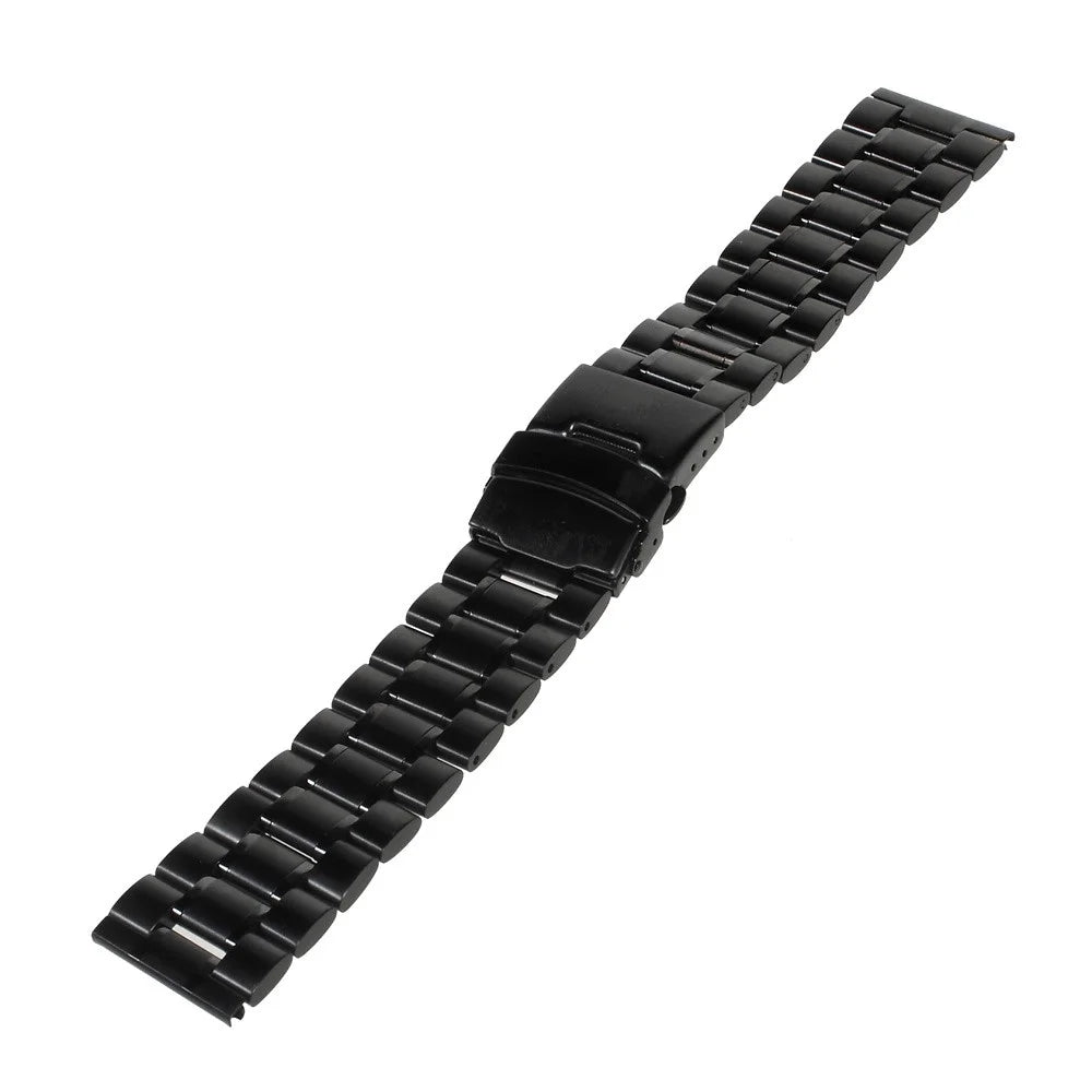 22mm Stainless Steel Watch Band Bracelet for Samsung Gear 2 R380 / Neo R381 / Live R382, LG G Watch W100 / R W110 Asus Zenwatch - Black - 1