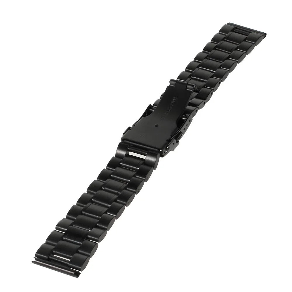 22mm Stainless Steel Watch Band Bracelet for Samsung Gear 2 R380 / Neo R381 / Live R382, LG G Watch W100 / R W110 Asus Zenwatch - Black - 2