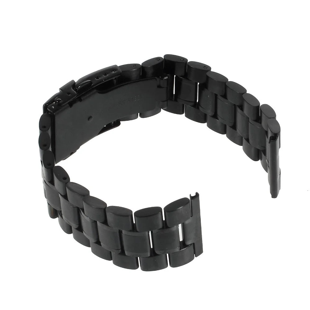 22mm Stainless Steel Watch Band Bracelet for Samsung Gear 2 R380 / Neo R381 / Live R382, LG G Watch W100 / R W110 Asus Zenwatch - Black - 3
