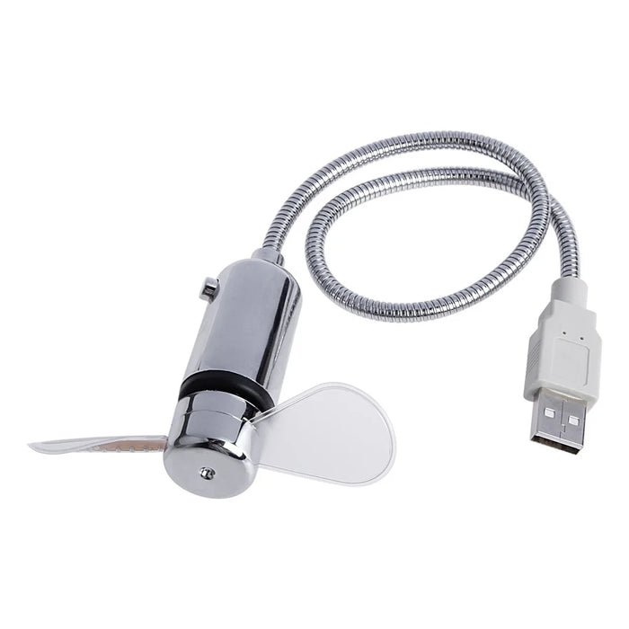 Flexible Gooseneck Mini USB Cooling Fan LED Clock Design Summer Cooler Fan - 7