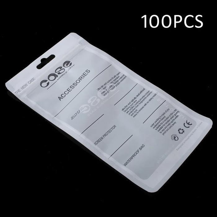 100Pcs/Lot Ziplock Package Packaging Bag for iPhone SE 5s 5 5c 4s Cases, Size: 15 x 8.3cm - 1