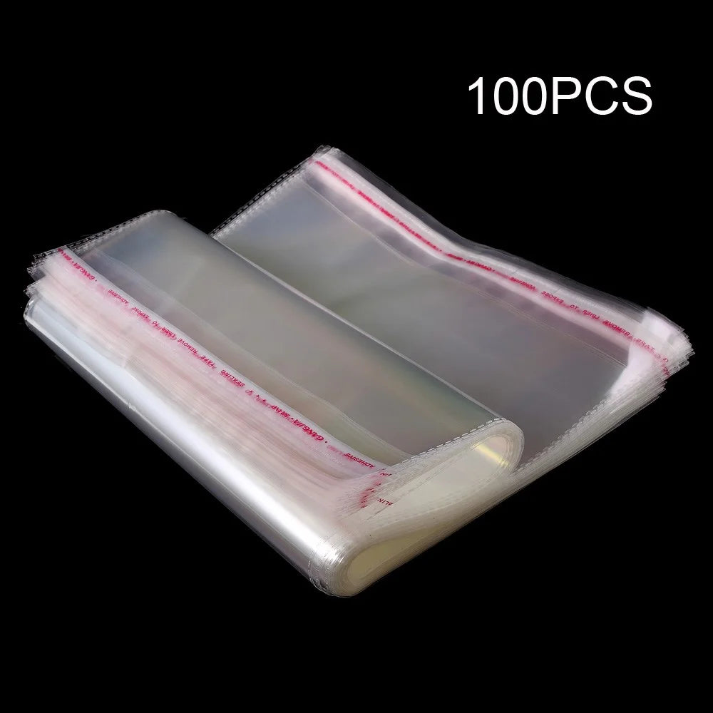 100Pcs/Lot Transparent PE Packing Bag for Case & Accessories, Size: 36.8 x 27.2cm - 1