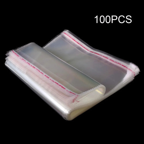 100Pcs/Lot Transparent PE Packing Bag for Case & Accessories, Size: 36.8 x 27.2cm - 1