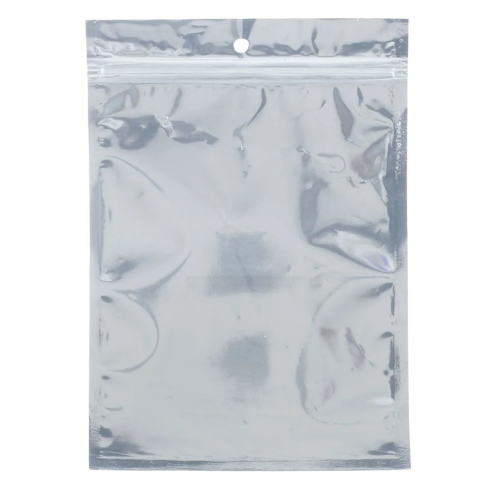 100Pcs/Lot Ziplock Silver Color Package Bag for Samsung Galaxy Star S5280 S5282 Cases Cables, Size: 11.5 x 9cm - 3