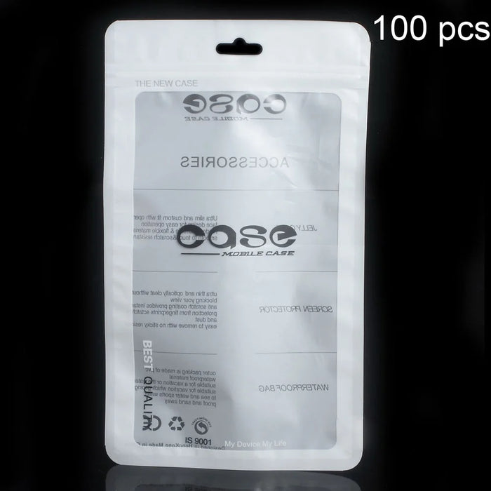 100Pcs/Lot Ziplock Package Bag for iPhone 6s Plus / Huawei P9 Cases, Size: 19.8*12.8cm - 1