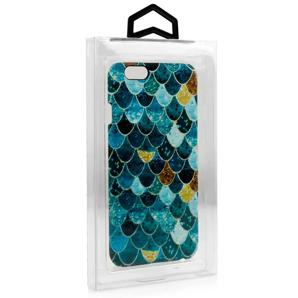 50Pcs/Lot KJ-666 Customizable PVC Package Packaging Box for iPhone 7 Plus Cases, Size: 187 x 105 x 15.5mm - Black - 1