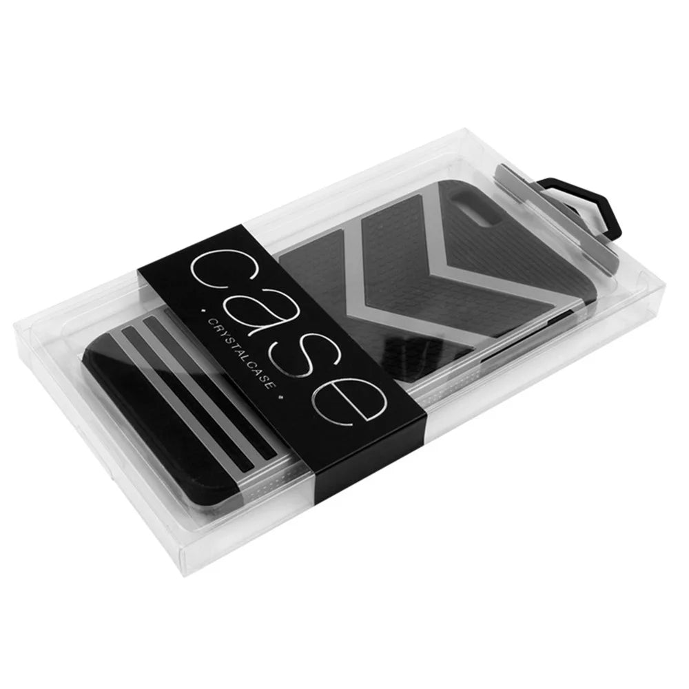 50Pcs/Lot KJ-666 Customizable PVC Package Packaging Box for iPhone 7 Plus Cases, Size: 187 x 105 x 15.5mm - Black - 3