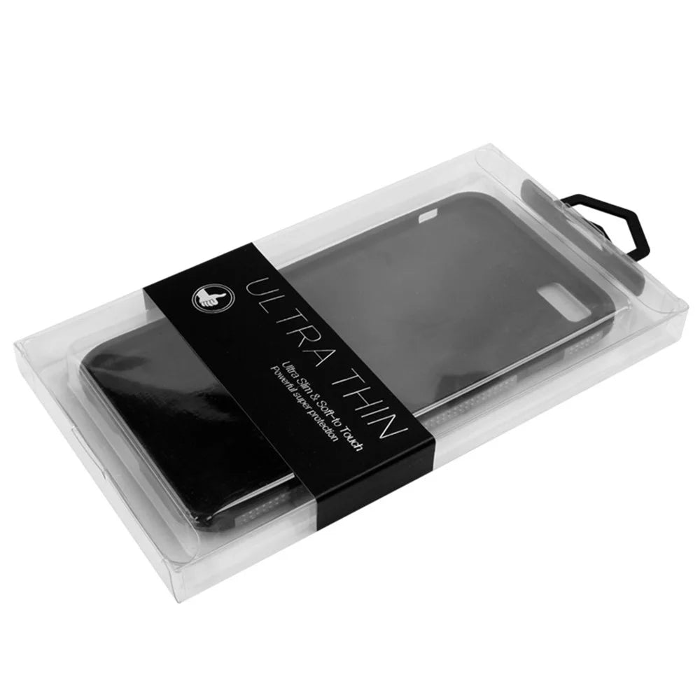 50Pcs/Lot KJ-666 Customizable PVC Package Packaging Box for iPhone 7 Plus Cases, Size: 187 x 105 x 15.5mm - Black - 4
