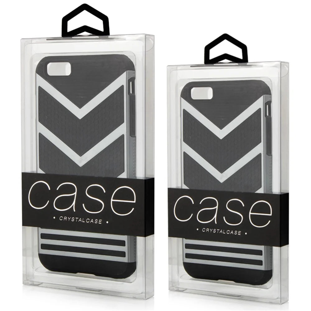 50Pcs/Lot KJ-666 Customizable PVC Package Packaging Box for iPhone 7 Plus Cases, Size: 187 x 105 x 15.5mm - Black - 5