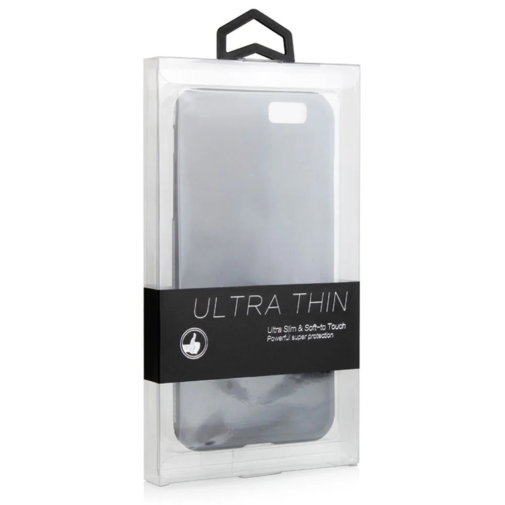 50Pcs/Lot KJ-666 Customizable PVC Package Packaging Box for iPhone 7 Plus Cases, Size: 187 x 105 x 15.5mm - Black - 7