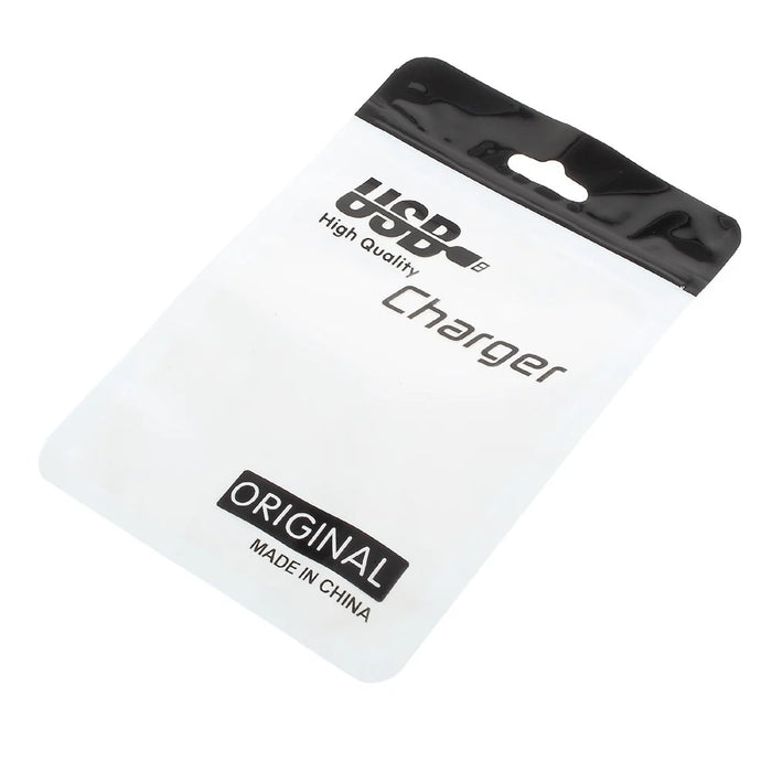 100Pcs/Lot Zip Lock Package Bag for USB Charging Cable, Size: 13 x 9.5cm - Black - 2