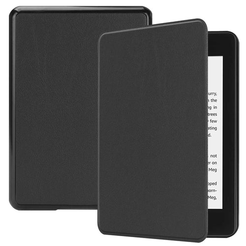 Auto-wake/sleep PU Leather Flip Case for Amazon Kindle Paperwhite 4 (2018) - Black - 1