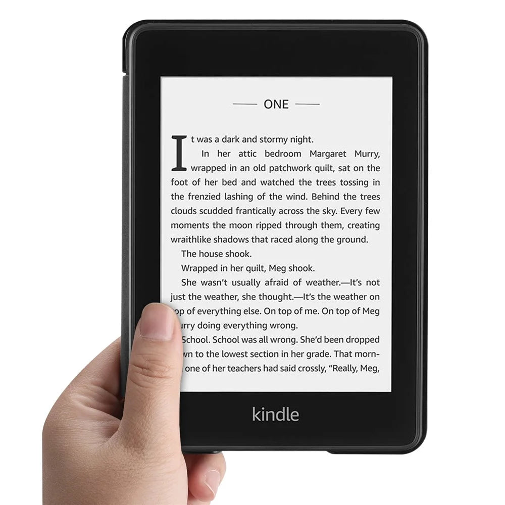 Auto-wake/sleep PU Leather Flip Case for Amazon Kindle Paperwhite 4 (2018) - Black - 3