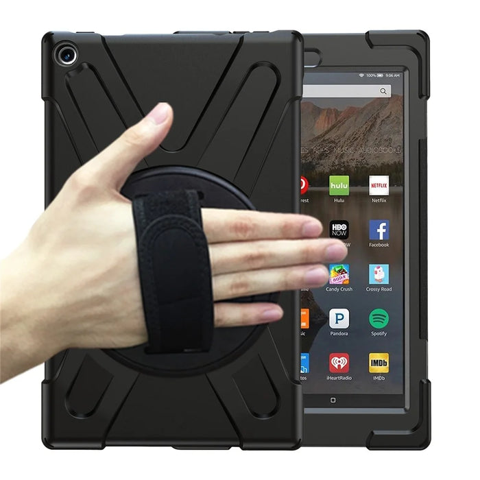 [X-Shape] PC + Silicone Combo Tablet Case for Amazon Fire HD 10 (2018) / (2017) - Black - 1