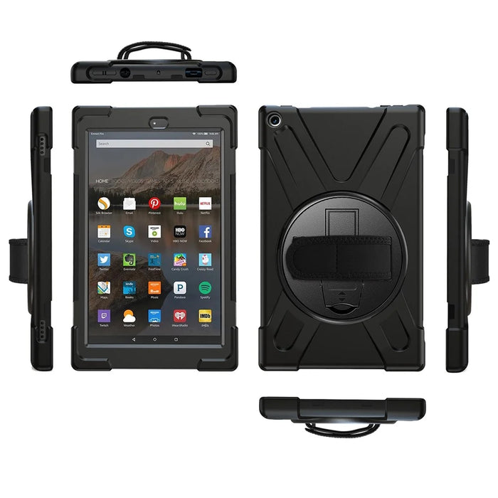 [X-Shape] PC + Silicone Combo Tablet Case for Amazon Fire HD 10 (2018) / (2017) - Black - 2