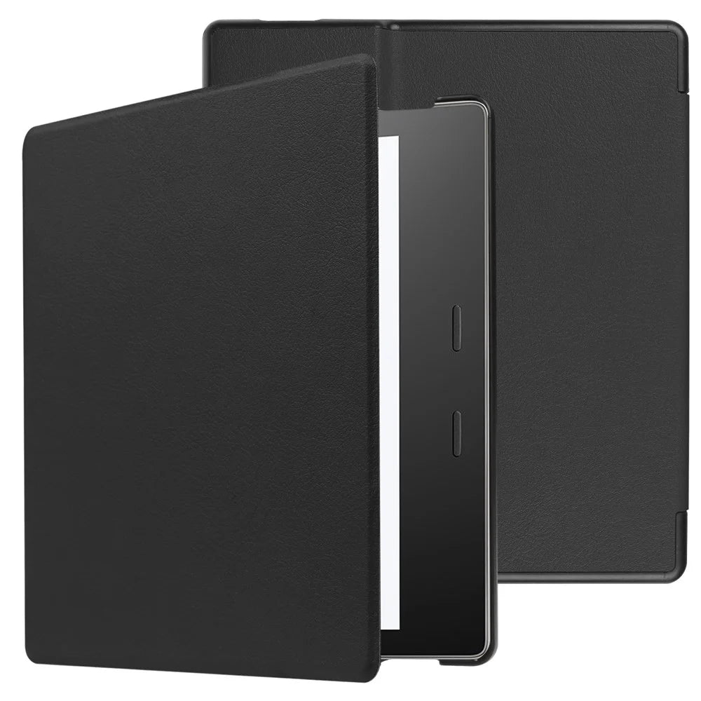 For Amazon Kindle Oasis (2019) Protective Case Auto Wake / Sleep PU Leather Smart Tablet Cover with Stand - Black - 1