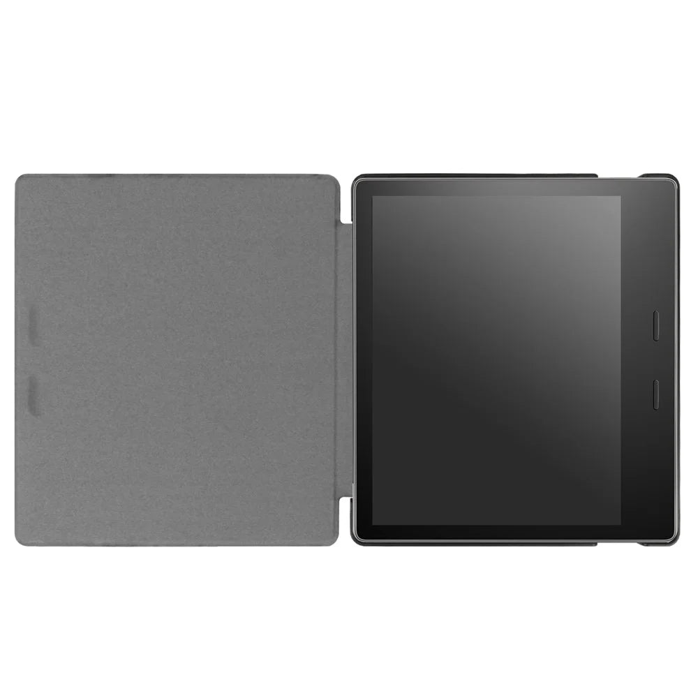For Amazon Kindle Oasis (2019) Protective Case Auto Wake / Sleep PU Leather Smart Tablet Cover with Stand - Black - 6
