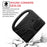 Sparrow Style Shockproof Kickstand EVA Tablet Case for Amazon Kindle Fire HD 8 (2020) - Black - 3