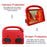 Sparrow Design Kids Tablet Washable Protector with Handle Kickstand EVA Foam Cover for Amazon Kindle Fire HD 10 (2017) / (2019) / (2020) - Red - 4
