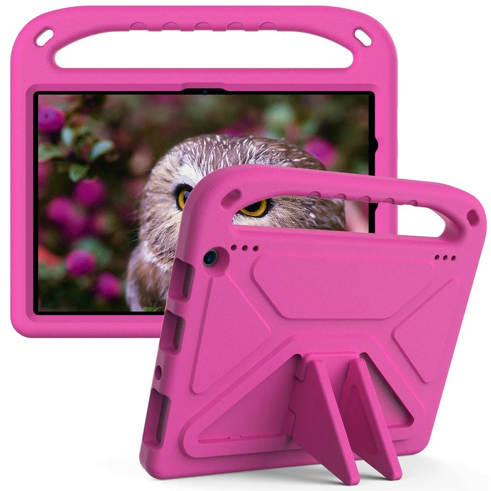 Handle Kickstand Design Hard EVA Tablet Case Cover for Amazon Fire HD 10 (2021) - Rose - 1