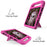 Handle Kickstand Design Hard EVA Tablet Case Cover for Amazon Fire HD 10 (2021) - Rose - 4