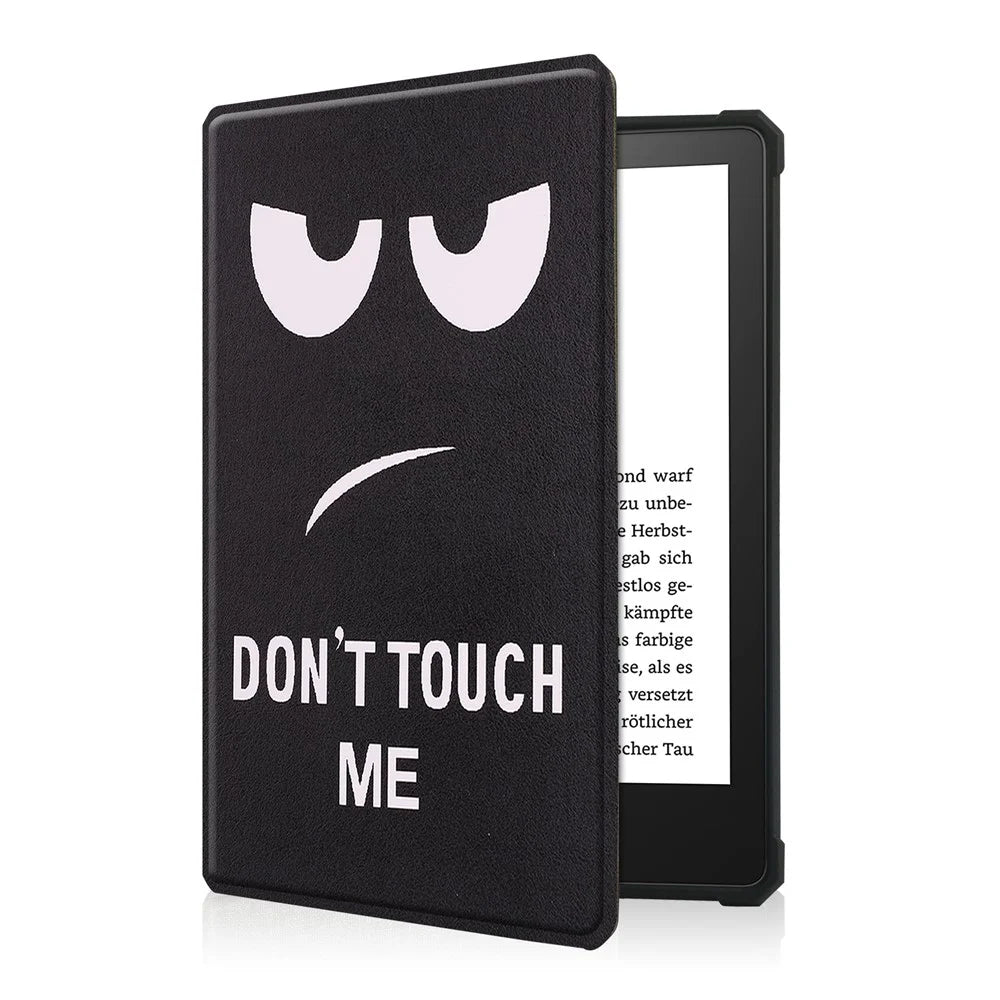 Pattern Printing PU Leather Shockproof Shell Smart Cover with Auto Wake / Sleep for Amazon Kindle Paperwhite 5 (2021) - Don't Touch Me - 2