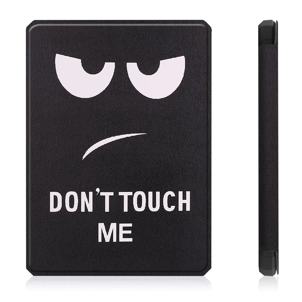 Pattern Printing PU Leather Shockproof Shell Smart Cover with Auto Wake / Sleep for Amazon Kindle Paperwhite 5 (2021) - Don't Touch Me - 3