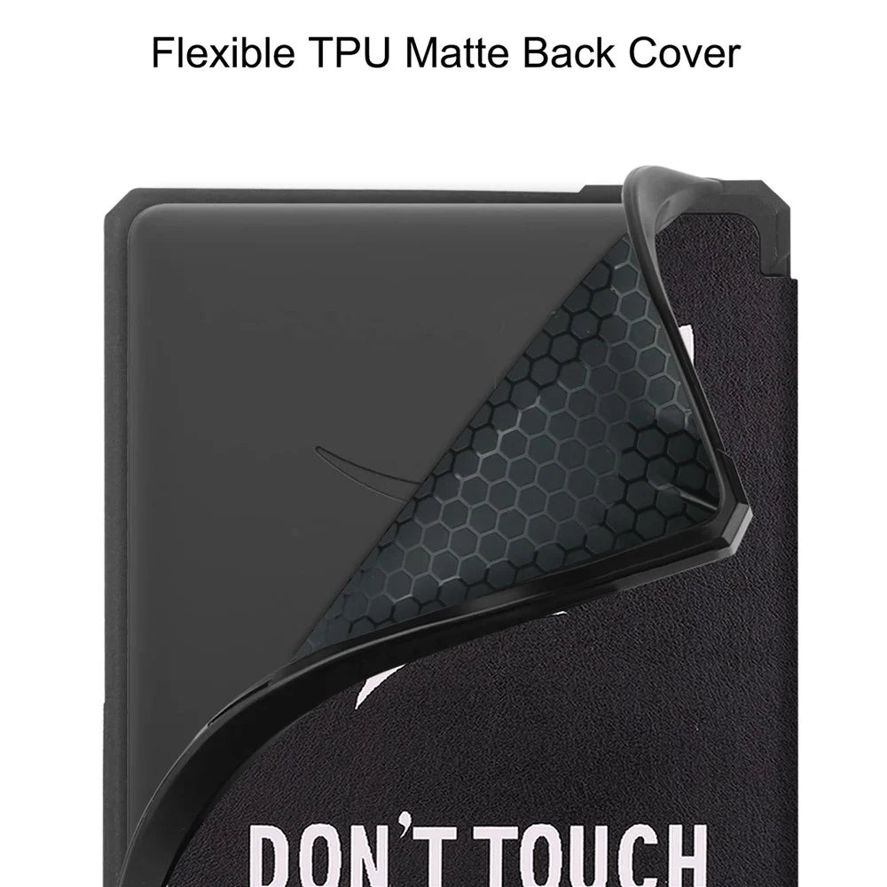 Pattern Printing PU Leather Shockproof Shell Smart Cover with Auto Wake / Sleep for Amazon Kindle Paperwhite 5 (2021) - Don't Touch Me - 6