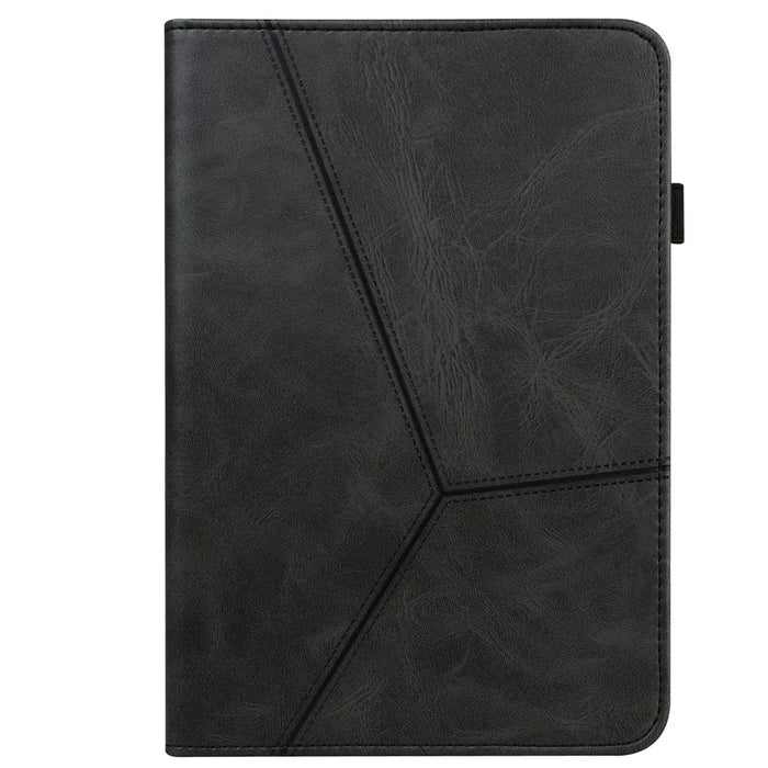Line Imprinted Folio Stand PU Leather Auto Wake/Sleep Tablet Case with Card Slots for Amazon Kindle Paperwhite 5 (2021) - Black - 3