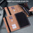 Line Imprinted Folio Stand PU Leather Auto Wake/Sleep Tablet Case with Card Slots for Amazon Kindle Paperwhite 5 (2021) - Black - 6