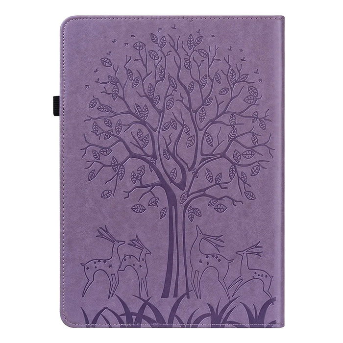 Tree Deer Imprinted PU Leather Stand Smart Auto Sleep / Wake Case with Card Slots for Amazon Kindle Paperwhite 5 (2021) - Purple - 3
