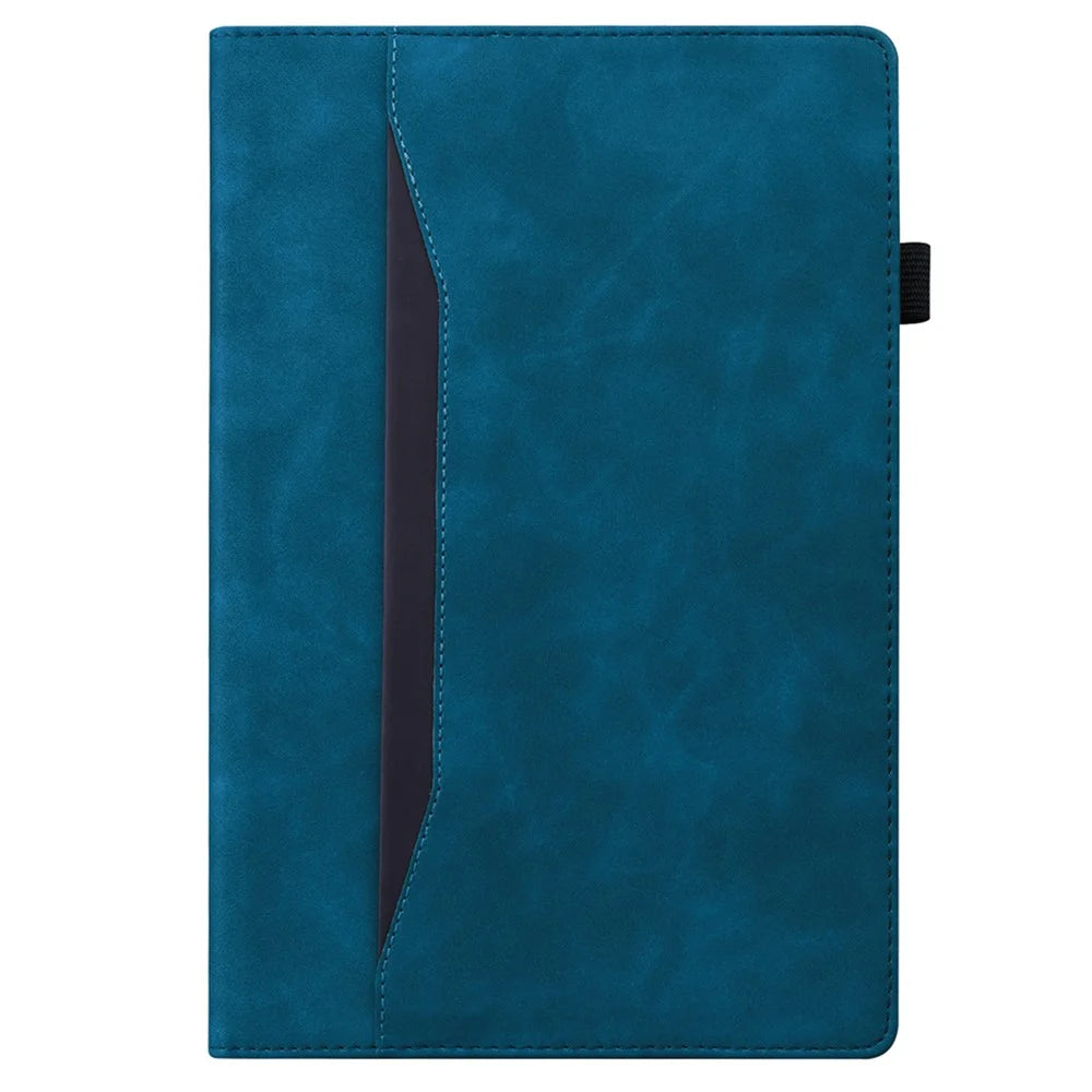 TPU+PU Leather Flip Tablet Case Wallet Design Business Style Protection Cover with Stand for Amazon Kindle Paperwhite 5 (2021) - Blue - 2