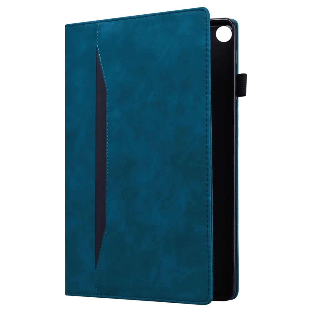 TPU+PU Leather Flip Tablet Case Wallet Design Business Style Protection Cover with Stand for Amazon Kindle Paperwhite 5 (2021) - Blue - 4