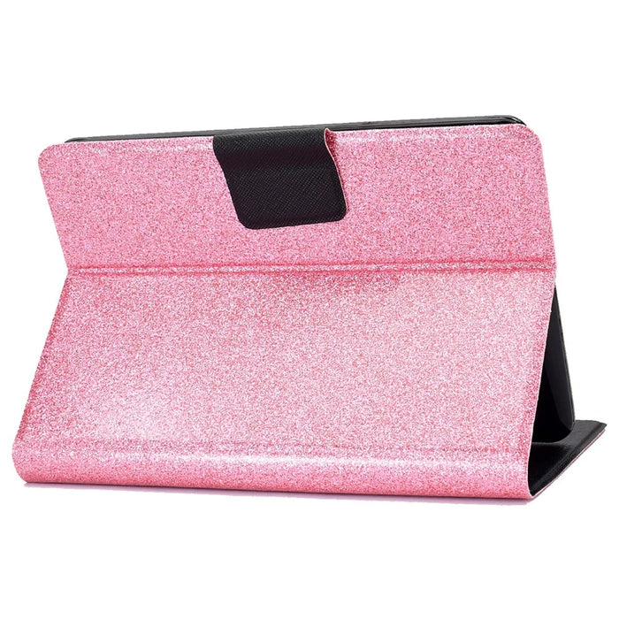 Glittering Powder PU Leather Shockproof Folio Stand Cover Protector with Card Slots for Amazon Kindle Paperwhite 5 (2021) - Pink - 5