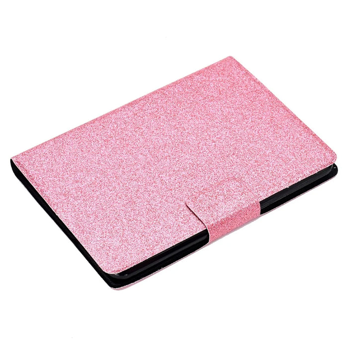 Glittering Powder PU Leather Shockproof Folio Stand Cover Protector with Card Slots for Amazon Kindle Paperwhite 5 (2021) - Pink - 7