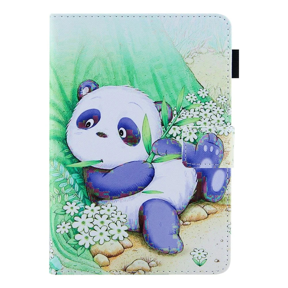 Pattern Printing Stand Card Holder PU Leather Case Cover with Auto Wake/Sleep for Amazon Kindle Paperwhite 5 (2021) - Cute Panda - 2