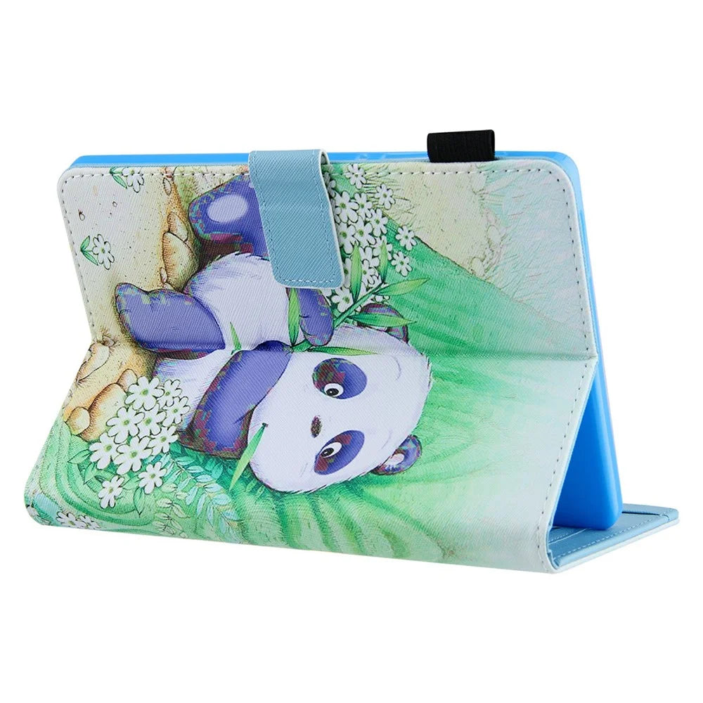 Pattern Printing Stand Card Holder PU Leather Case Cover with Auto Wake/Sleep for Amazon Kindle Paperwhite 5 (2021) - Cute Panda - 4