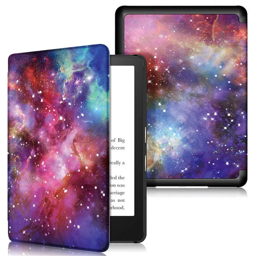 For Amazon Kindle Paperwhite 11th Gen (2021) Pattern Printing PU Leather Cover Protectice Case with Auto Wake / Sleep - Nebula - 1