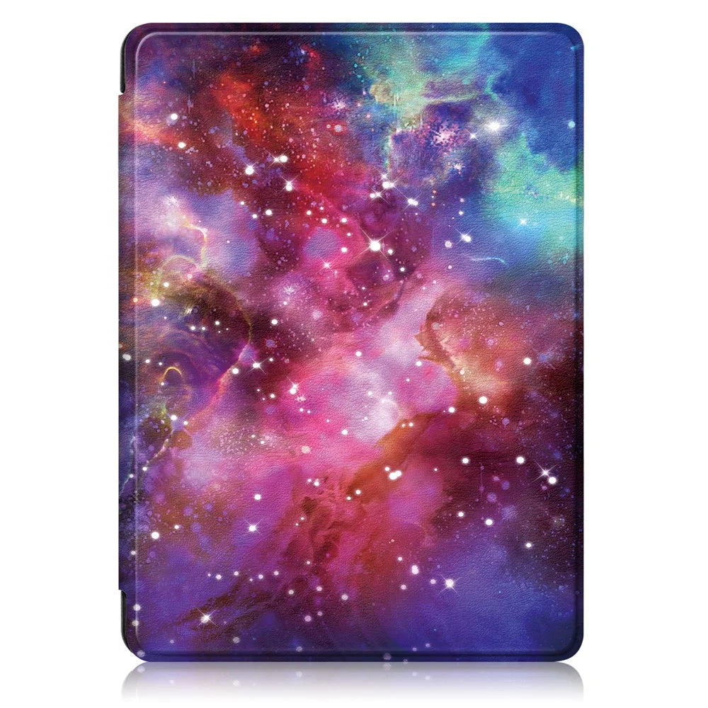 For Amazon Kindle Paperwhite 11th Gen (2021) Pattern Printing PU Leather Cover Protectice Case with Auto Wake / Sleep - Nebula - 3