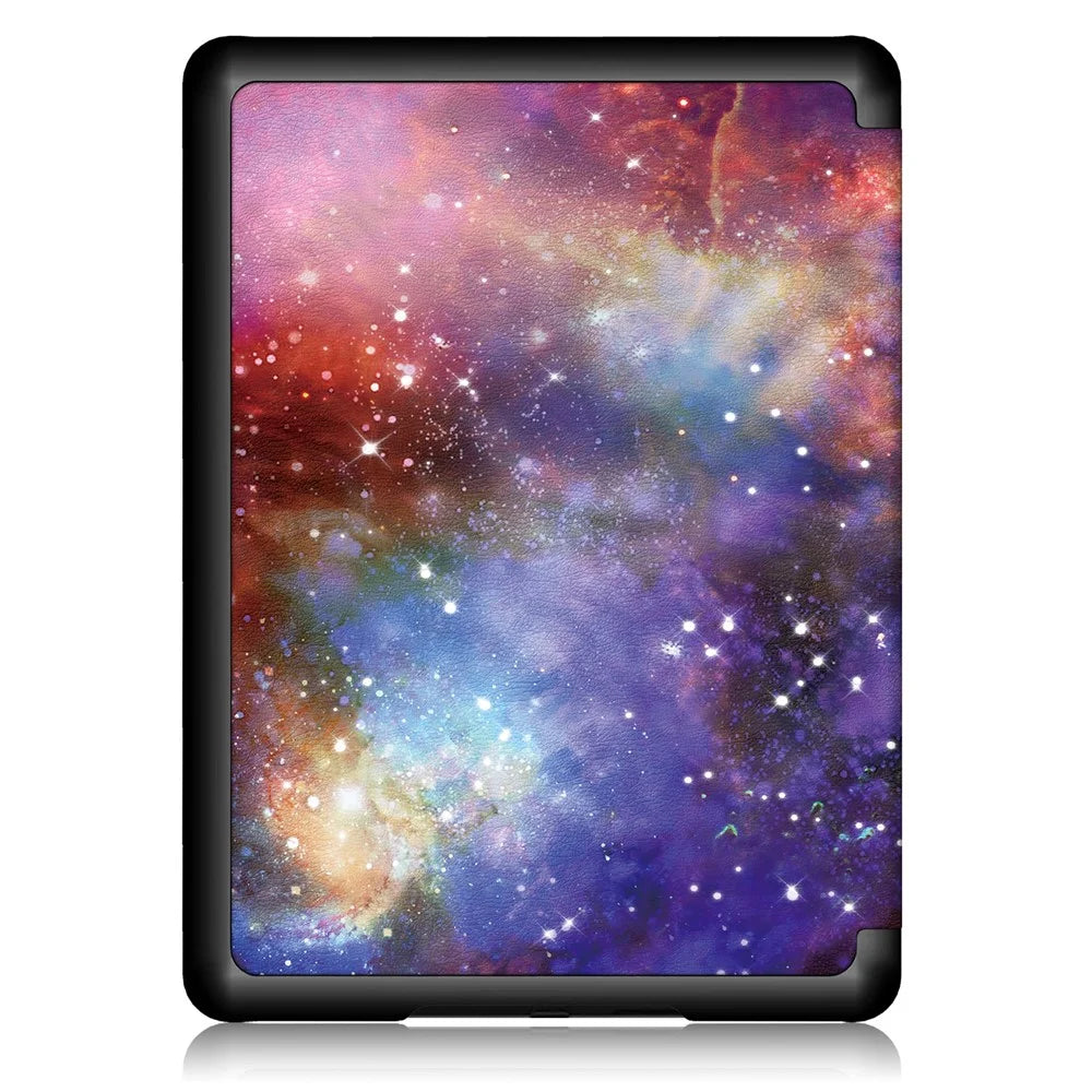 For Amazon Kindle Paperwhite 11th Gen (2021) Pattern Printing PU Leather Cover Protectice Case with Auto Wake / Sleep - Nebula - 4