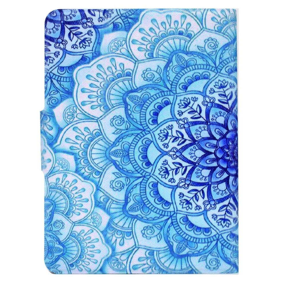 For Amazon Kindle Paperwhite 5 (2021) Fashionable Pattern Printing Tablet Leather Case Anti-scratch Card Holder Shell with Stand - Mandala Flower - 5