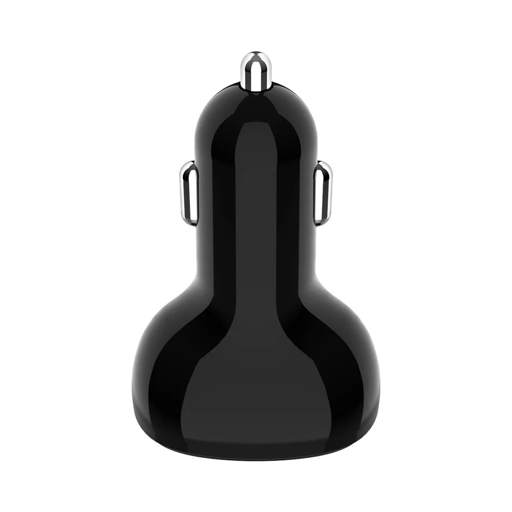 Quick Charge QC 3.0 Dual USB Type-C Car Charger with LED Display - 5